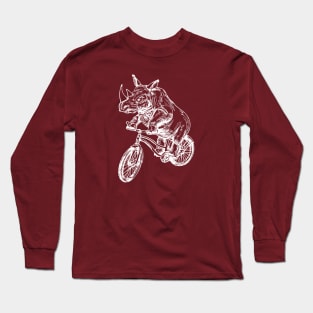 SEEMBO Rhinoceros Cycling Bicycle Cyclist Bicycling Riding Bike Long Sleeve T-Shirt